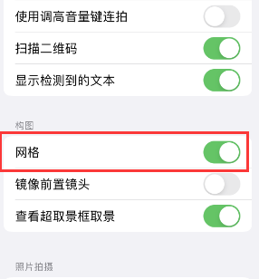 重庆苹果手机维修网点分享iPhone如何开启九宫格构图功能 